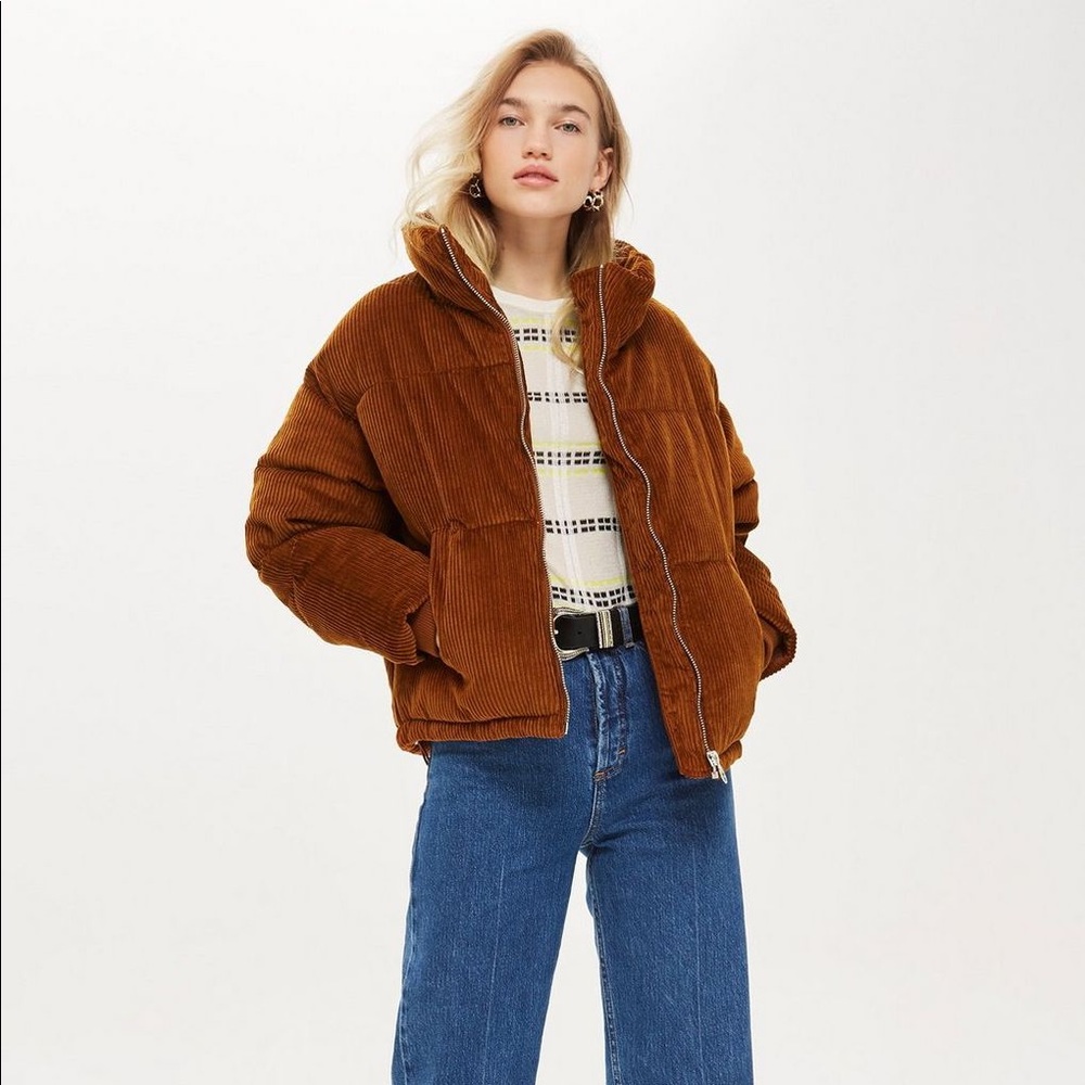 TOPSHOP “Corduroy puffer jacket”